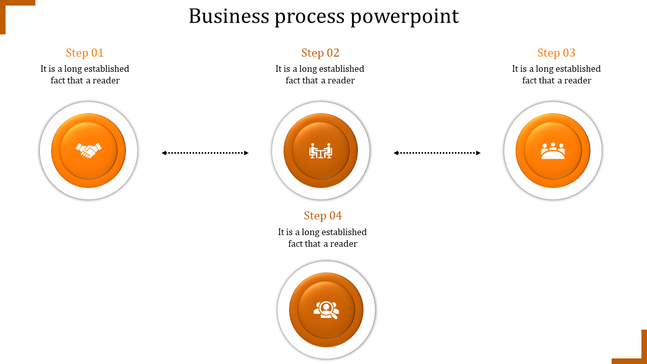 Innovative Business Process PowerPoint with Three Nodes